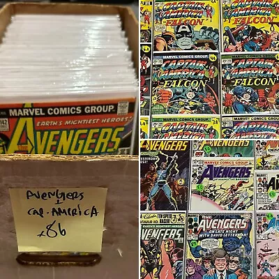 Buy Short Box Of Vintage Marvel Bronze/Copper Age Comics, Avengers & Captain America • 219.79£