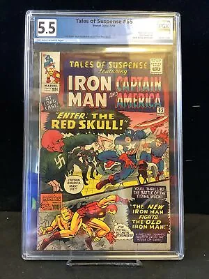 Buy Tales Of Suspense #65 1ST RED SKULL In SILVER AGE! Graded 5.5 • 277.28£