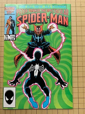 Buy Spectacular Spider-Man #115 - Dr. Strange App. - Black Cat (Marvel June 1986) • 3.19£