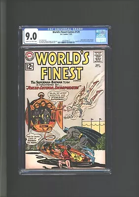 Buy World's Finest #129 CGC 9.0 Joker & Lez Luthor Team-Up 1962 • 217.15£