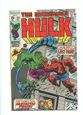 Buy Incredible Hulk #122 1969 (VG 4.0)*(Cover Detached Bottom Staple)* • 27.59£
