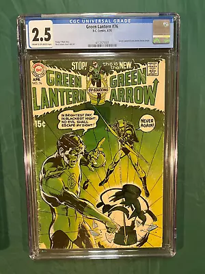 Buy GREEN LANTERN #76 ⭐ CGC 2.5 ⭐ Neal Adams Green Arrow Stories Begin DC Comic 1970 • 221.36£