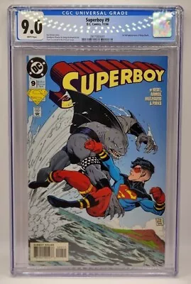 Buy Superboy #9  CGC 9.0 White Pages 11/94 1st King Shark Appearance • 79.44£