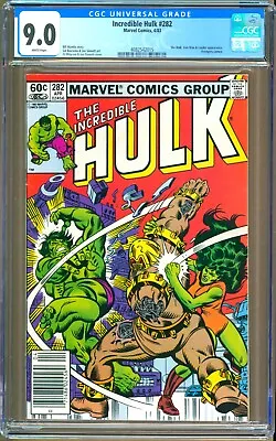 Buy Incredible Hulk #282 (1983) CGC 9.0  WP  Mantlo - Sinnott   She-Hulk - Iron Man  • 39.41£