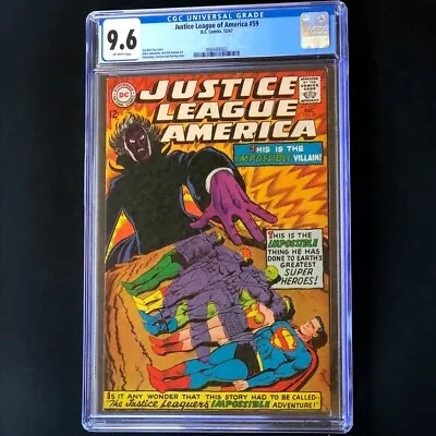 Buy Justice League Of America #59 (DC 1967) 💥 CGC 9.6 💥 ONLY 1 HIGHER! Rare Comic • 502.67£
