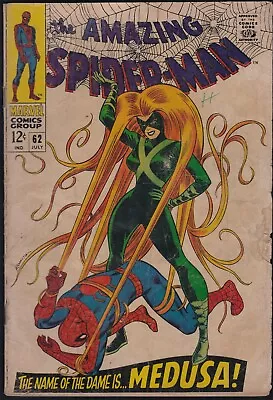 Buy Marvel Comics AMAZING SPIDER-MAN #62 Medusa Early Appearance Low Grade! • 39.98£