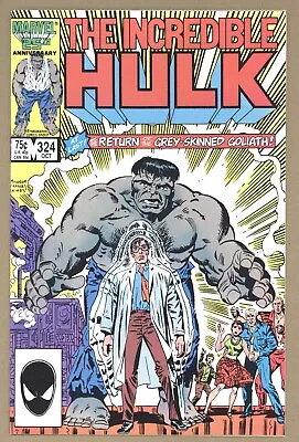 Buy Incredible Hulk 324 (VF/NM) Return Grey Hulk! 1986 Marvel Comics V197 • 35.63£