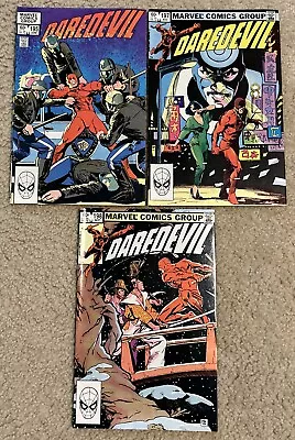 Buy Vintage 1983 Daredevil Marvel Comic Book Lot Of 3 High Grade #s 195,197,198 • 31.36£