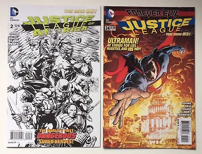 Buy Justice League Of America #2 B & W 1:100 & Justice League #24 1:25 Variants - NM • 17.49£