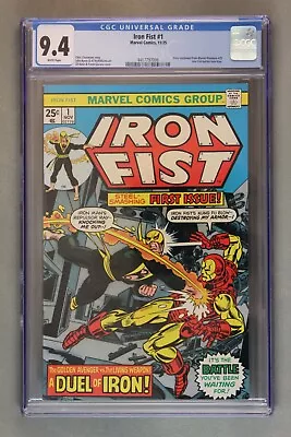 Buy Iron Fist #1 ~ 11/75, CGC Graded At 9.4  A Duel Of Iron!  Kane & Giacoia, Cover • 197.65£