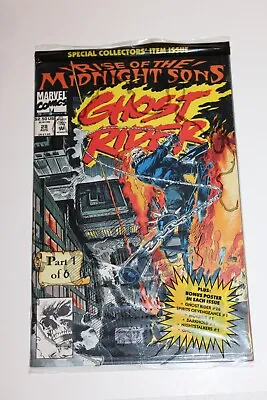 Buy SEALED Ghost Rider 28 NM 1st APP Midnight Sons W/ Poster Bagged Boarded HTF • 11.80£
