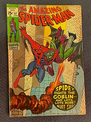 Buy Amazing Spider-Man 97 1971 Drug Issue No Code Vtg Comic Book Green Goblin Marvel • 41.89£