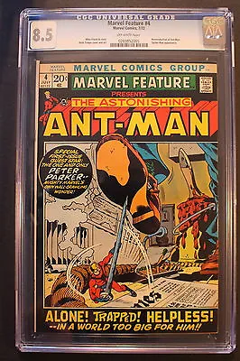 Buy MARVEL FEATURE 4 ORIGIN Return ANT-MAN Series Begins 1972 Spider-Man CGC VF+ 8.5 • 99.14£