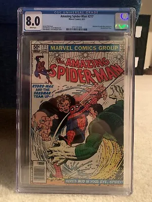 Buy Amazing Spider-Man #217 CGC 8.0 (1981) Sandman And Hydro-Man Appearances • 47.42£