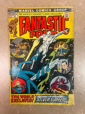 Buy Fantastic Four 123 Marvel 1972 Silver Surfer Vs Galactus • 28.14£
