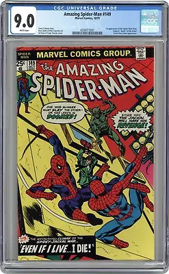 Buy Amazing Spider-Man #149 CGC 9.0 1975 4200015001 1st App. Spider-Man Clone • 255.85£