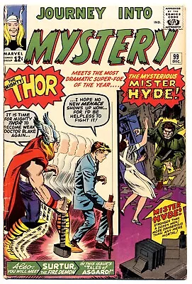 Buy JOURNEY INTO MYSTERY #99 VG/F, Thor. Stan Lee, Don Heck, Marvel Comics 1963 • 94.87£