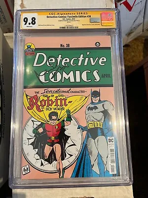 Buy Detective Facsimile #38 CGC 9.8, Batman, 1st Robin, SS Signed By Michael Keaton! • 679.55£