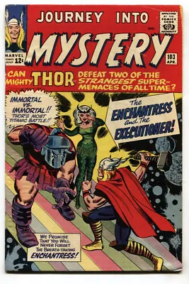 Buy JOURNEY INTO MYSTERY #103 Comic Book 1964-THOR-FIRST ENCHANTRESS-MARVEL • 302.22£