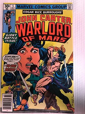 Buy John Carter WarLord Of Mars #5 (1977) 7.5-8.0 • 4£