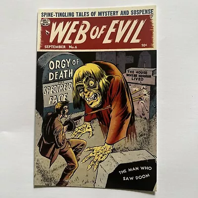 Buy Vintage Pre-Code Horror Comics Postcards Set Of 15 4x6 Web Of Evil #6 EC Comics • 9.48£