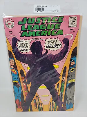Buy Justice League Of America #65 Dc Silver Age Jack Abel Cover Art *1968* 3.0* • 6.82£