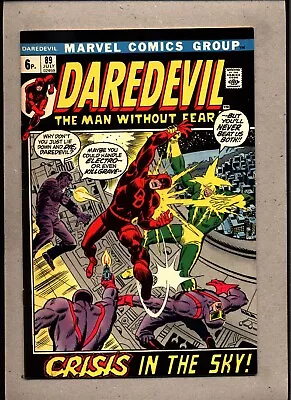 Buy Daredevil #89_july 1972_vf+_black Widow_purple Man_electro_bronze Age Marvel Uk! • 4.20£