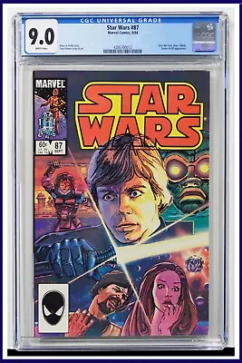 Buy Star Wars #87 CGC Graded 9.0 Marvel September 1984 White Pages Comic Book. • 91.15£