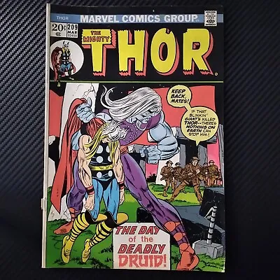 Buy 1972 The Mighty Thor Marvel Comic Book #209  The Day Of The Deadly Druid!  • 7.24£