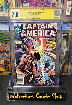 Buy Captain America Annual #8 Newsstand CGC 7.0 Signed 1st App. Overrider & Tess-One • 99.25£