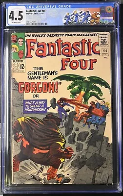 Buy Fantastic Four #44 (1965) Cgc 4.5 Ow First Appearance Of Gorgon Marvel Comics • 59.96£