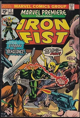 Buy Marvel Comics MARVEL PREMIERE #17 Third Iron Fist 1974 VG! • 10.44£