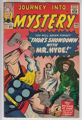 Buy Journey Into Mystery Thor # 100  Fn+ 6.5  Mister Hyde Story  Cents 1964 • 149.95£