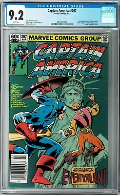 Buy Captain America #267 CGC 9.2 (Mar 1982, Marvel) Mike Zeck, Tigra, 1st Everyman • 38.38£
