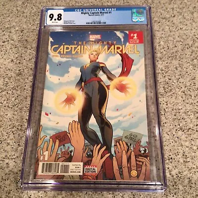 Buy Mighty Captain Marvel 1 CGC 9.8  MARVEL COMICS 03/17 WHITE PAGES- BEAUTIFUL BOOK • 26.38£