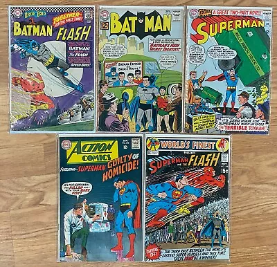 Buy Batman Flash #67 #151 Superman #182 1966 DC COMICS #358 1968 #198 1970 5 Comics • 63.10£