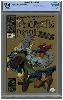 Buy Fantastic Four   # 348   CBCS  9.4  NM   White Pgs   1/91   Second Printing  New • 59.96£
