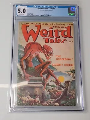 Buy Weird Tales Pulp 1st Series Nov 1949 Vol. 42 #1 5.0 Off White Pages CGC • 474.36£