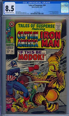 Buy Tales Of Suspense #94 Cgc 8.5 1st Modok Captain America Story • 310.65£