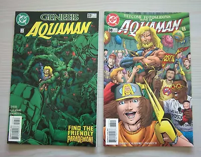 Buy Aquaman # 37 & 38 Lot / 2 -  Genesis    Poseidonis  Excellent Unread Cond.- 1997 • 3.02£