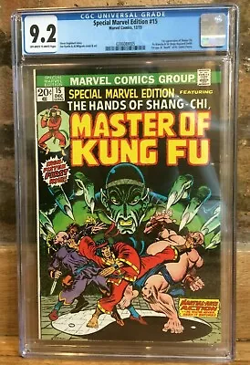 Buy Special Marvel Edition #15 1st App. Shang - Chi & Fu Manchu CGC 9.2 0286089005 • 1,300£