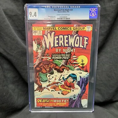 Buy Werewolf By Night 31 CGC 9.4 Bronze Age Horror Monster Comic Book • 199.87£