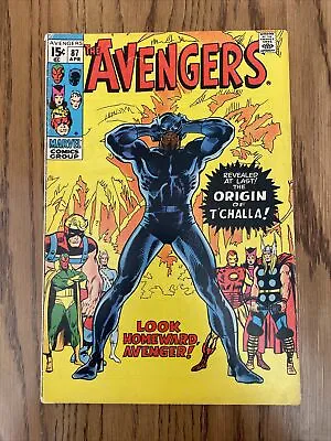 Buy The Avengers #87 (Marvel 1971) Key Origin Of T'Challa, The Black Panther FN • 54.67£