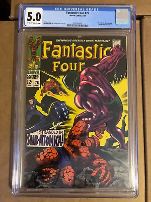Buy Fantastic Four #76 1968 CGC 5.0 Stan Lee & Jack Kirby's Legendary Silver Age Run • 40.02£