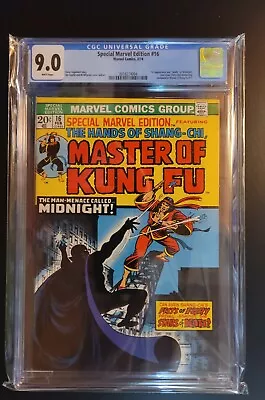 Buy Special Marvel Edition #16 CGC 9.0 SHANG-CHI 2nd 1st Appearance Midnight Key 🔥  • 239.94£