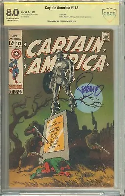Buy Captain America #113 CBCS CGC Signature Witnessed Jim Steranko • 237.86£