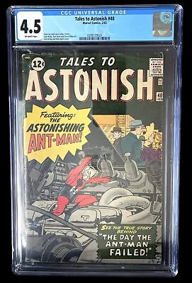 Buy Tales To Astonish #40 CGC 4.5 1963 OW/PGS Ant-Man Jack Kirby Marvel Stan Lee • 138.36£