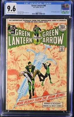 Buy Green Lantern 86 CGC 9.6 Anti-Drug Story Concludes Neal Adams Cover 1971 • 296.47£