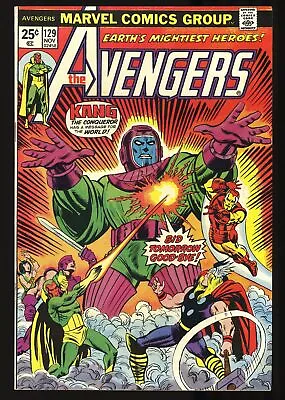 Buy Avengers #129 NM- 9.2 Kang The Conqueror Appearance!  Classic Cover! Marvel 1974 • 58.36£