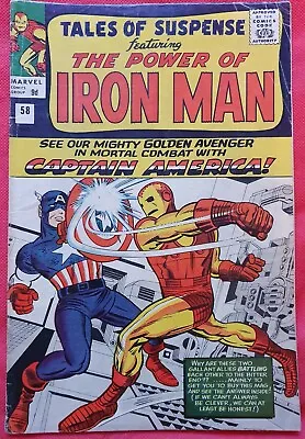 Buy Tales Of Suspense 58 1964 Captain America Vs. Iron Man • 260£